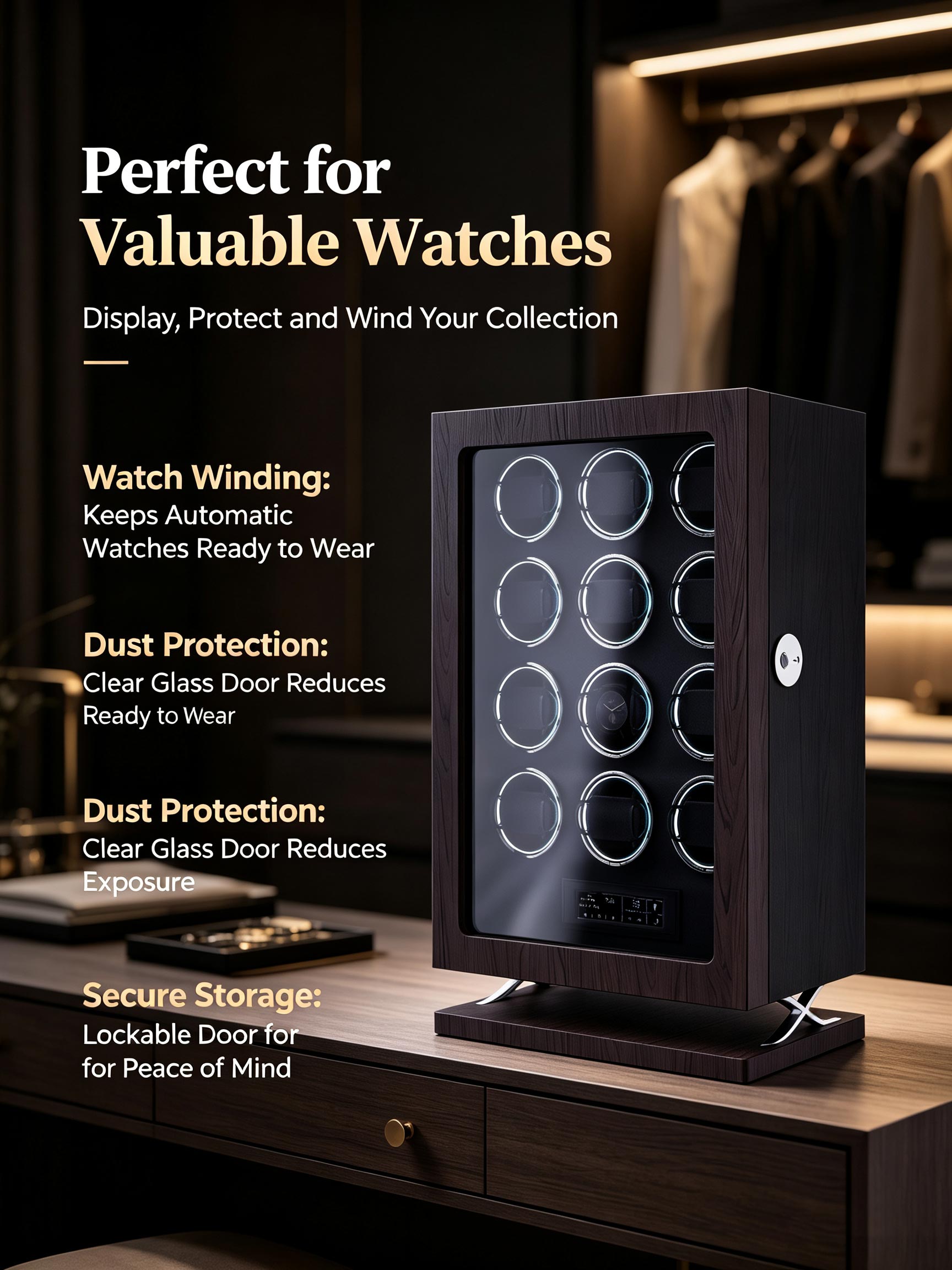 IBBETON 高級調整可能タッチスクリーン機械式時計ワイン - Tag Watches Smartwatch のレビューと価格