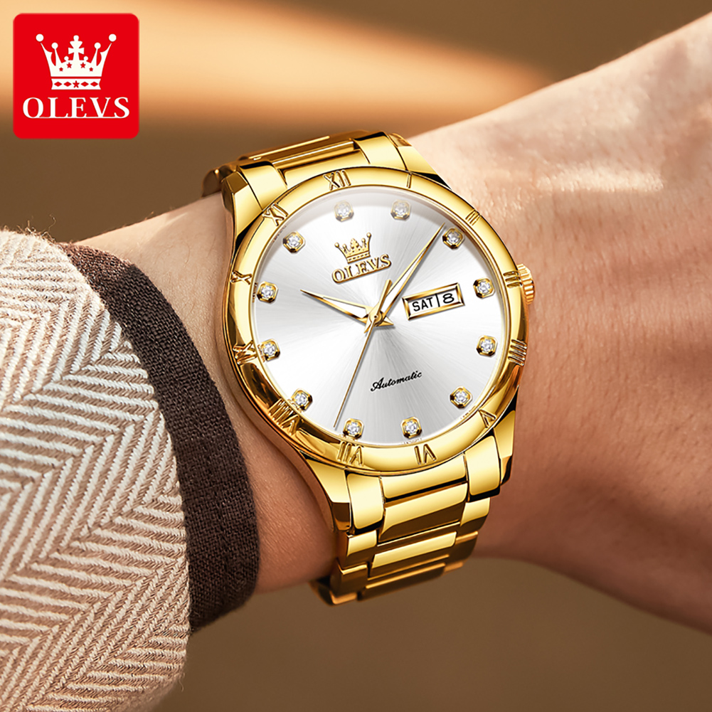 OLEVS メンズ腕時計高級カジュアルファインスチールオリジ - Anti-Magnetic Watch のレビューと価格