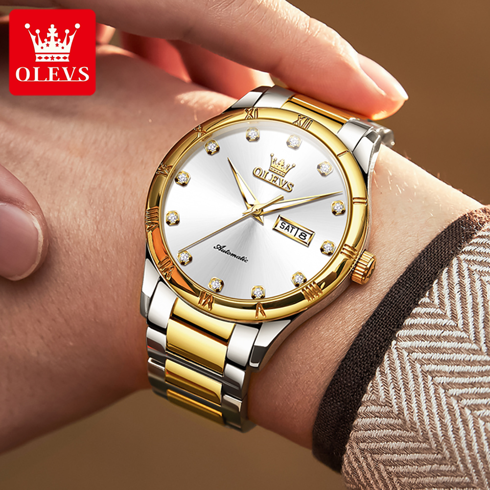 OLEVS メンズ腕時計高級カジュアルファインスチールオリジ - Anti-Magnetic Watch のレビューと価格