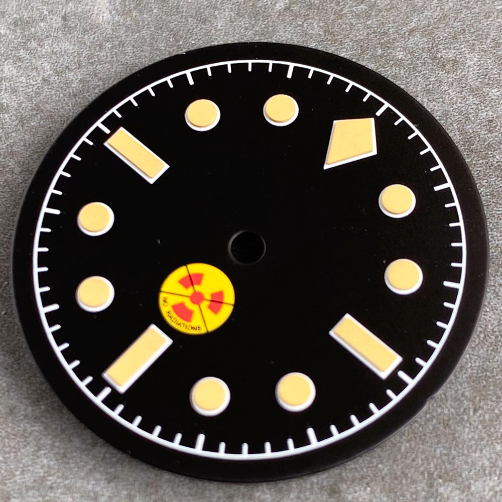 ヴィンテージブラックMODウォッチダイヤルフェイス滅菌29m - Luminous Dial Face のレビューと価格
