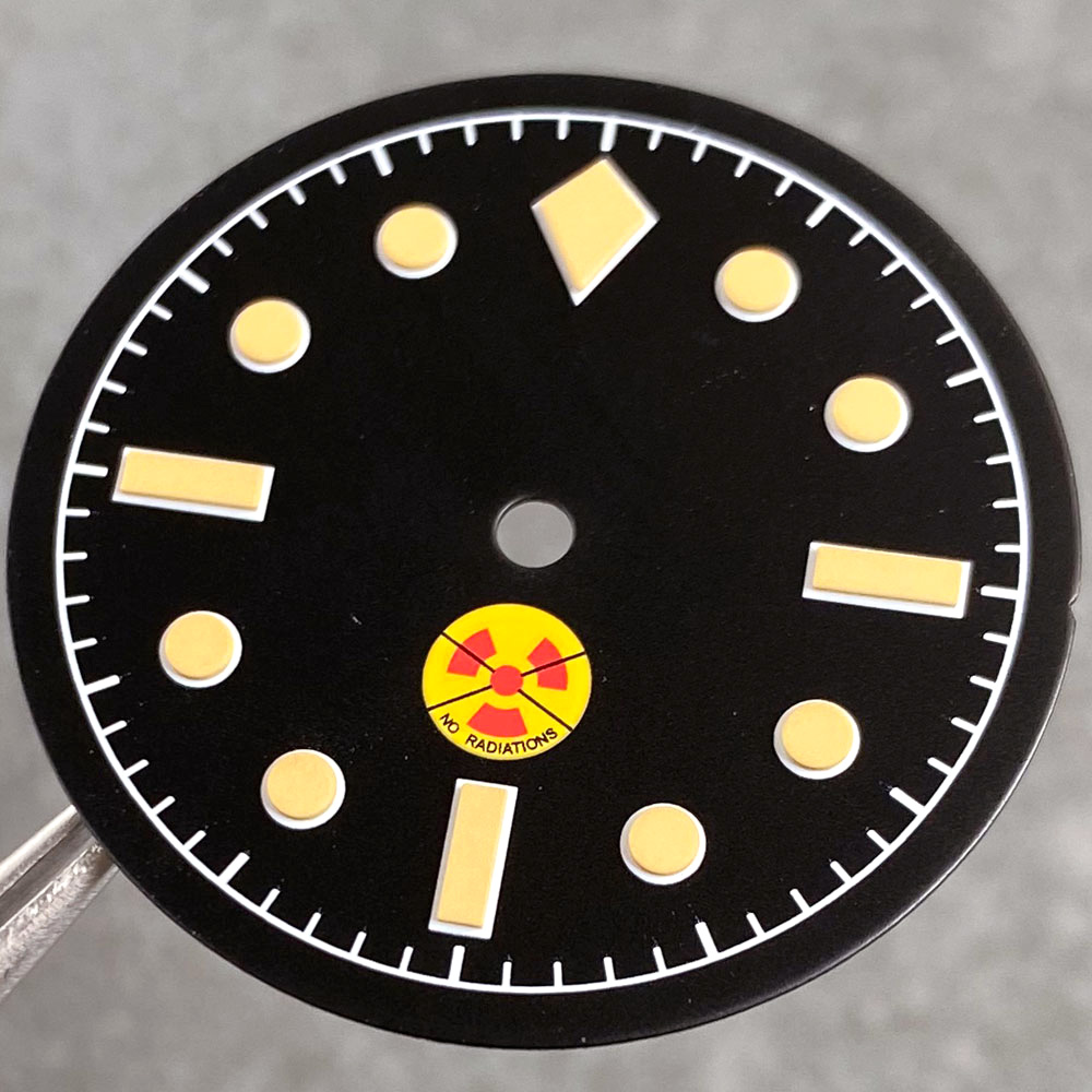ヴィンテージブラックMODウォッチダイヤルフェイス滅菌29m - Luminous Dial Face のレビューと価格