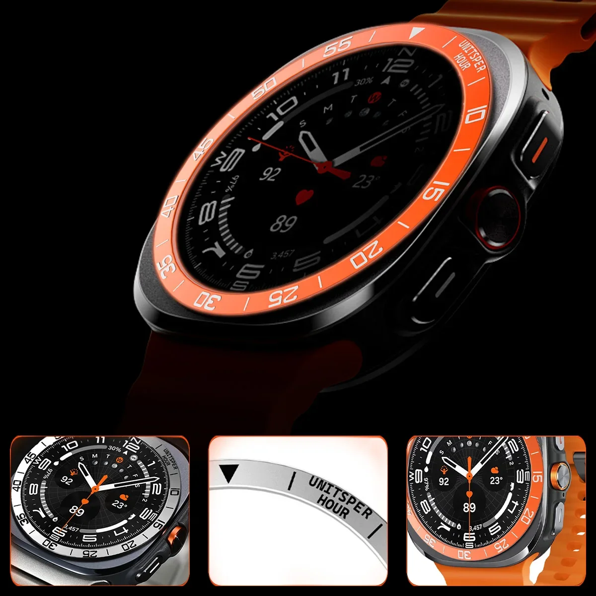 金属カバーベゼルリングケース三星銀河時計 7 ウルトラ 47 - Smartwatch Ring Watches のレビューと価格