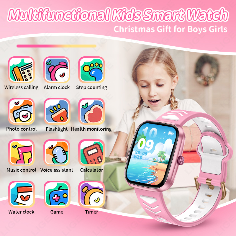 LIGE 新型1.75インチBluetooth通話対応防水ス - Smartwatch Digital Watches For Girls のレビューと価格