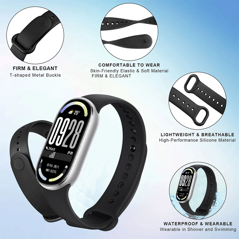 Xiaomi Smart Band 10用シリコンストラップ - Smartwatch Watches Xiaomi のレビューと価格