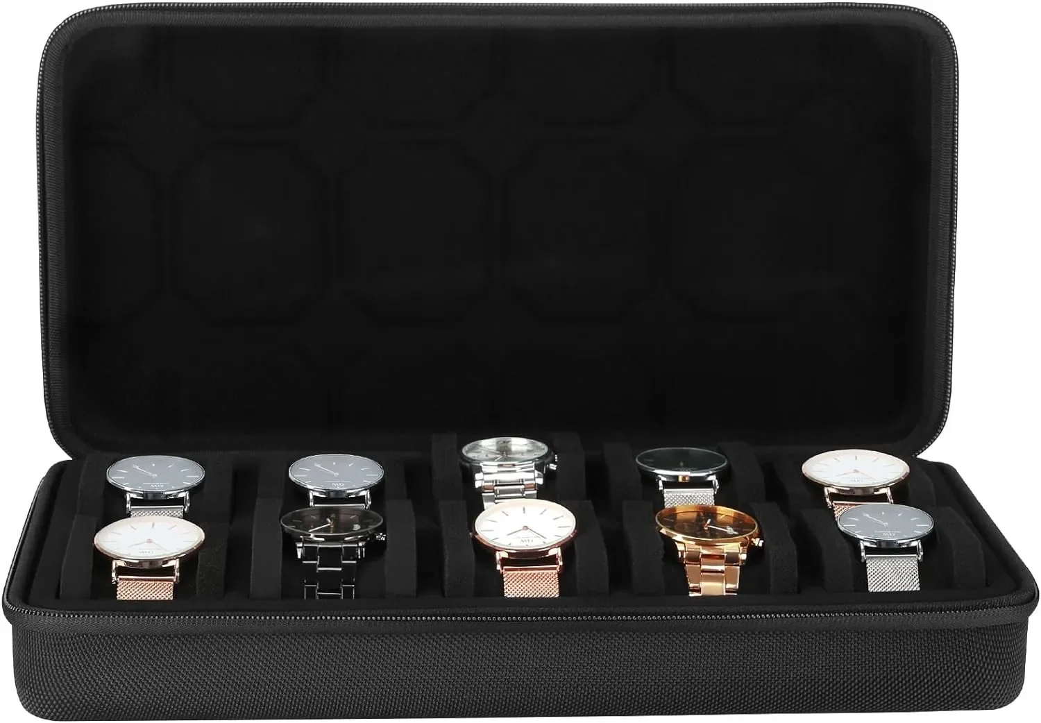 10スロットウォッチボックスオーガナイザーポータブルジッパー - Tag Watches Smartwatch のレビューと価格