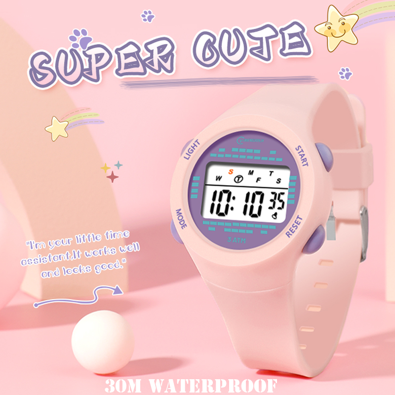 子供用電子時計,ピンク,多機能,デジタル,子供用スマート腕時 - Smartwatch Digital Watches For Girls のレビューと価格