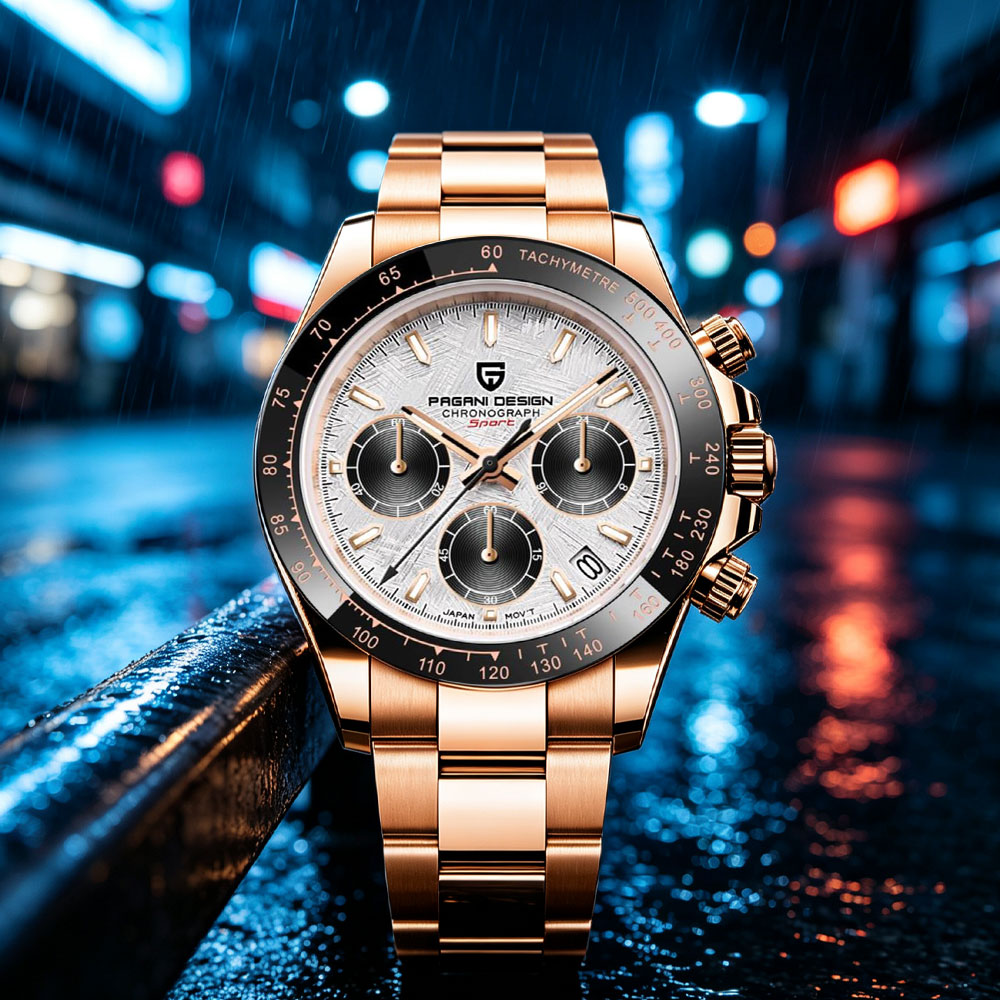 トップブランドパガーニデザイン高級メンズ腕時計多機能クロノグ - Anti-Magnetic Watch のレビューと価格