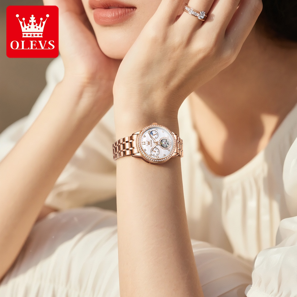OLEVS 女性用腕時計トップブランドの高級ファッションファ - Anti-Magnetic Watch のレビューと価格
