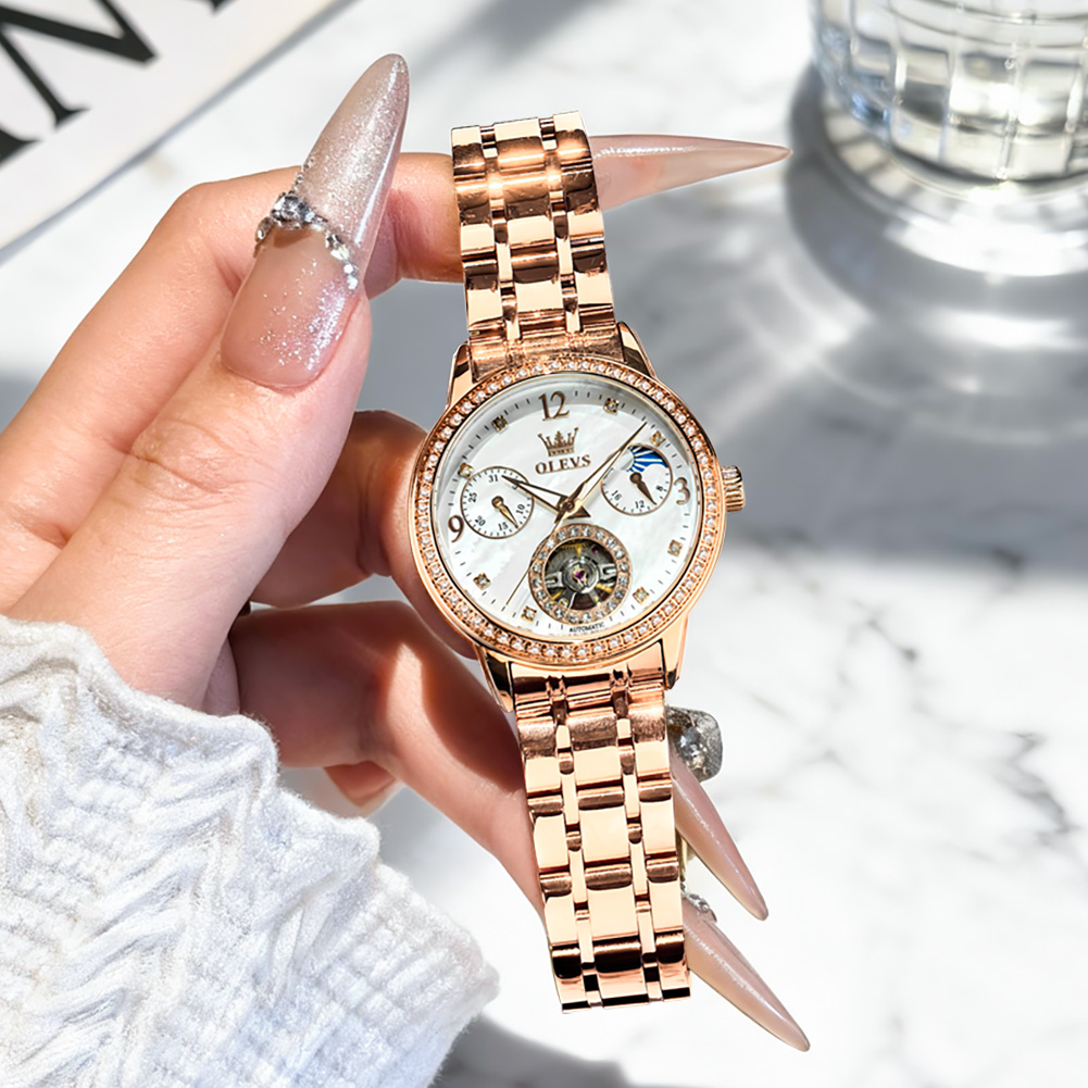 OLEVS 女性用腕時計トップブランドの高級ファッションファ - Anti-Magnetic Watch のレビューと価格