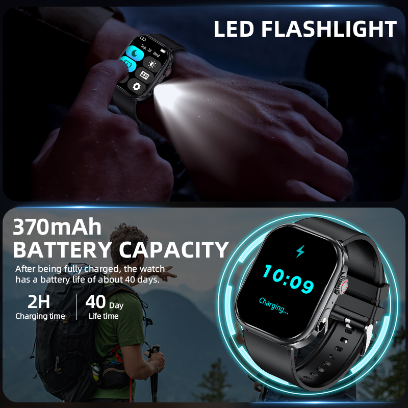 LIGE 女性スマートウォッチ 2.01 インチ IP68  - Smartwatch Square Watches For Men のレビューと価格
