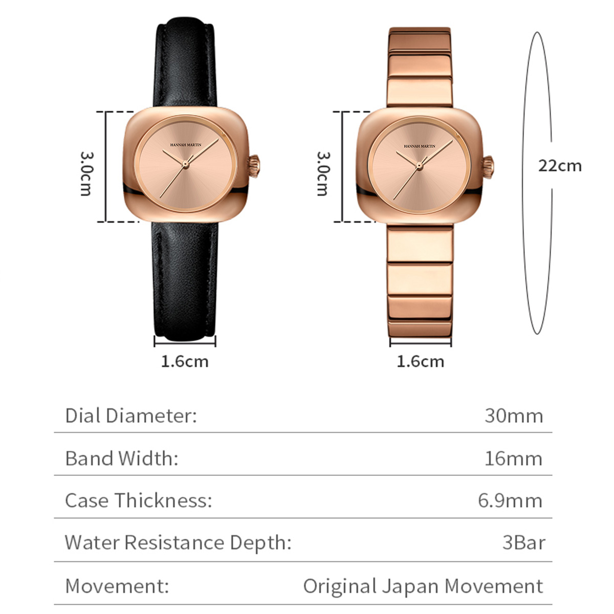ハンナ・マーティン レディース腕時計 クォーツ 30mm ス - Anti-Magnetic Watch のレビューと価格
