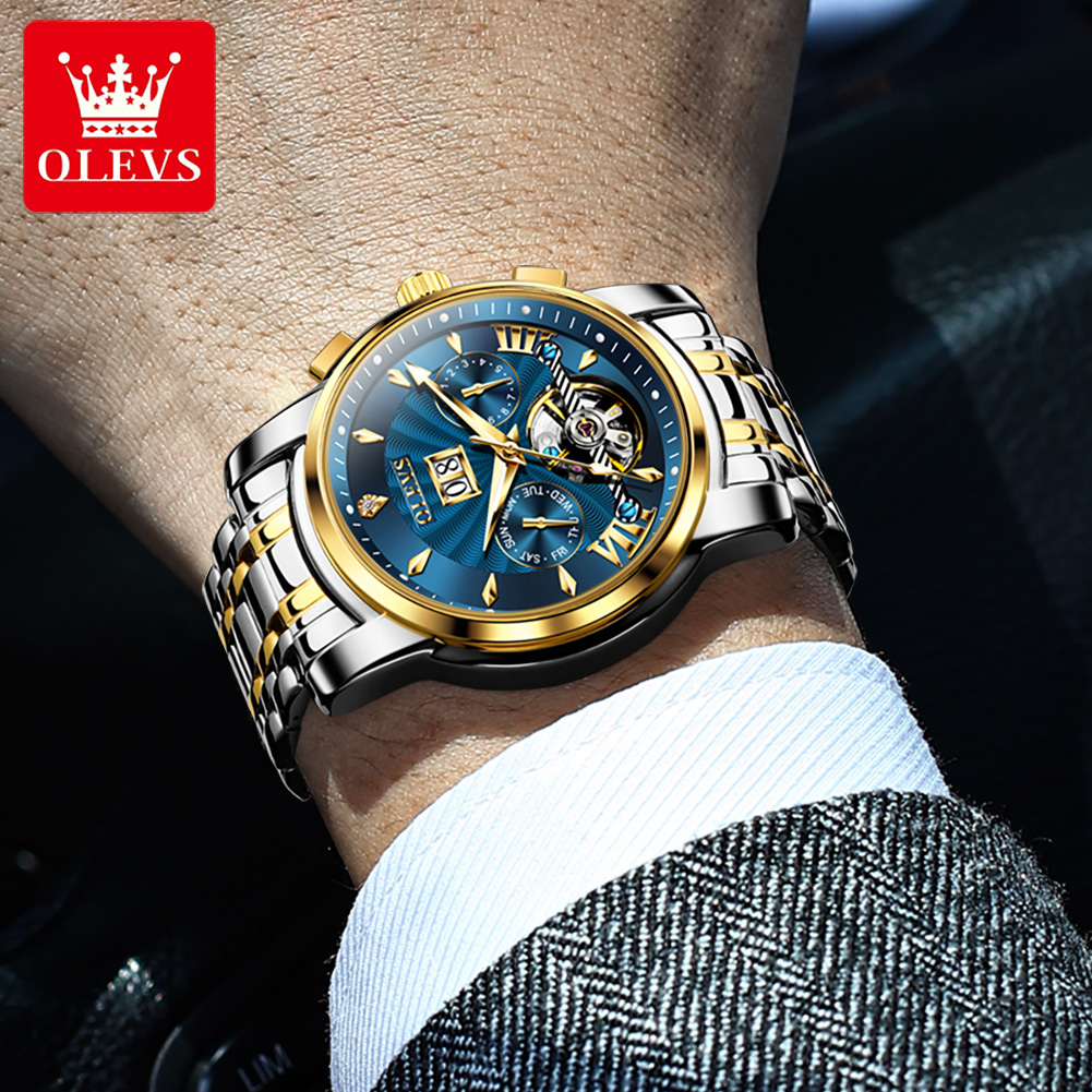 OLEVS メンズ腕時計高級ファッションファインスチールスト - Anti-Magnetic Watch のレビューと価格