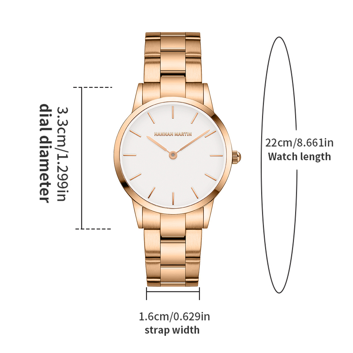 レディース腕時計ローズゴールドステンレス鋼日本ムーブメントク - Anti-Magnetic Watch のレビューと価格