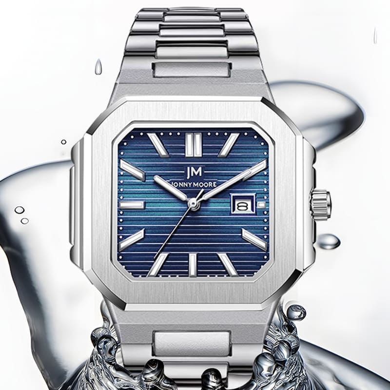 ジョニー・ムーア K1050 ファッション高級スチールストリ - Smartwatch Square Watches For Men のレビューと価格